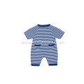 Boy's Girl's Knitted Stripe Buttoned Baby Short Romper